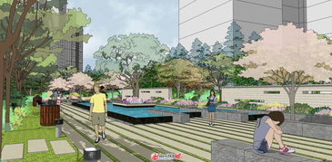 一個公園精細模型 su模型庫精品區 sketchup吧 sketchup中文門戶網站